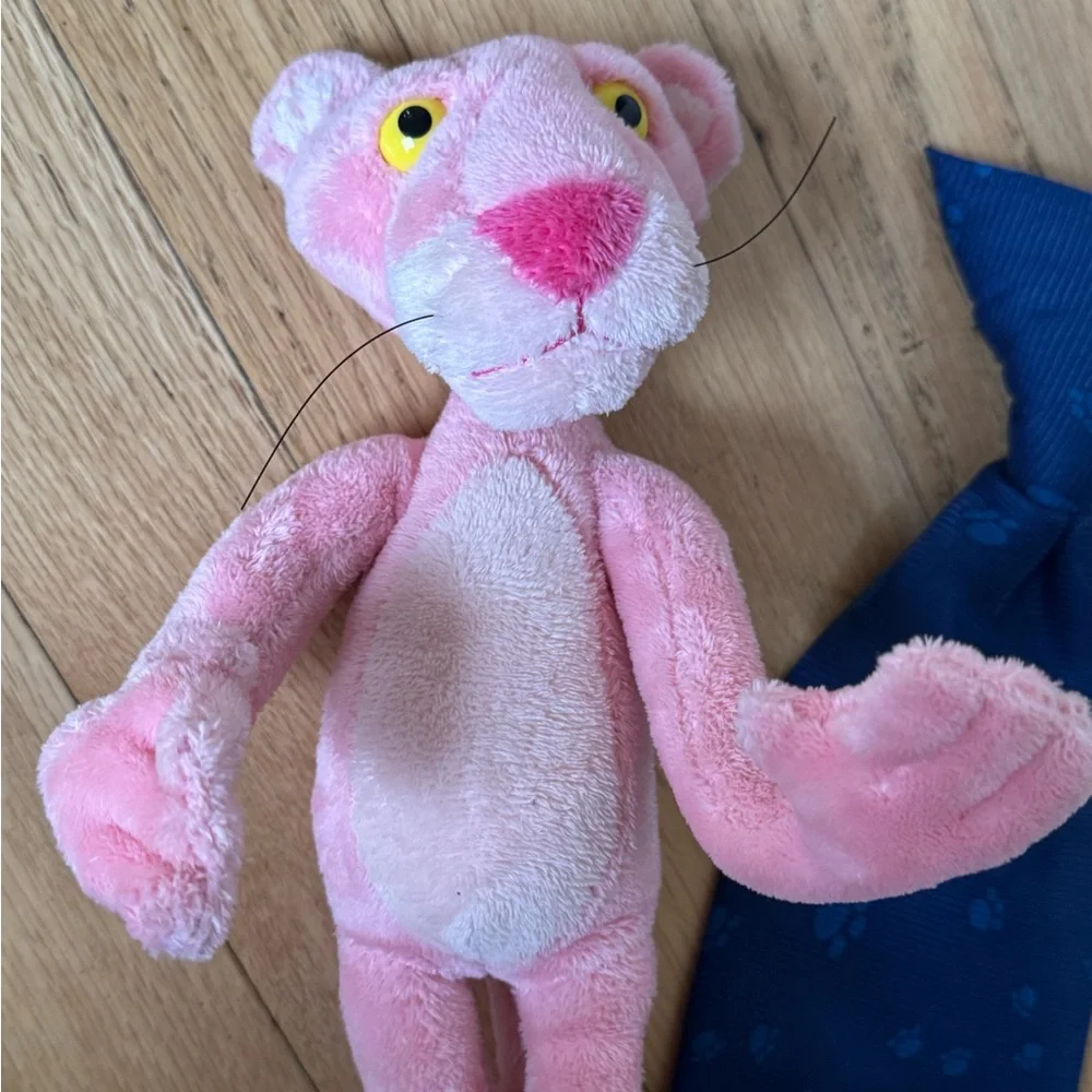 Pink Panther plush poseable MGM & kids polyester clip on tie 16”